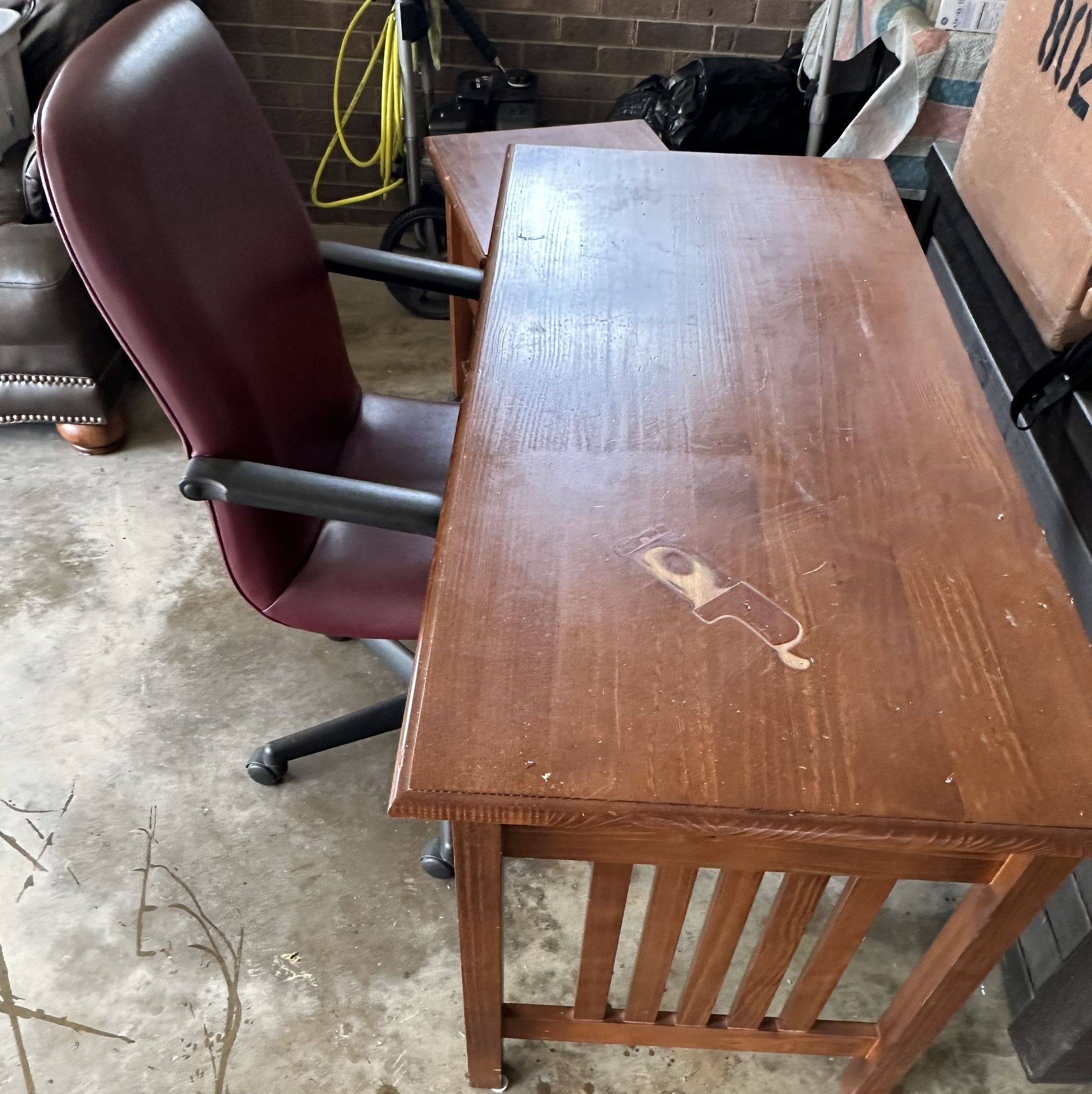 Office Desk, Chair and printer Table