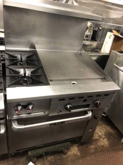 Vulcan 2 burner stove with 24 inch griddle