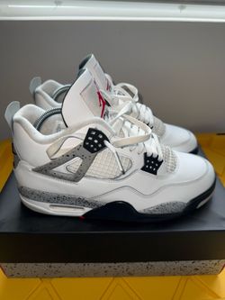 Jordan 4 white cement 2025 size 8.5