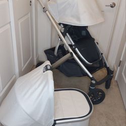 Uppababy WHITE stroller VISTA v2 With Bassinet 