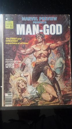 MARVEL PREVIEW #9 MAN-GOD Curtis comic book Winter 1976