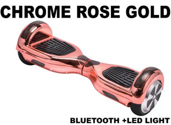 Chrome rose gold Bluetooth hoverboard with bumper led lights