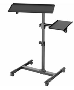 VIVO Black Freestanding Keyboard Tray Cart