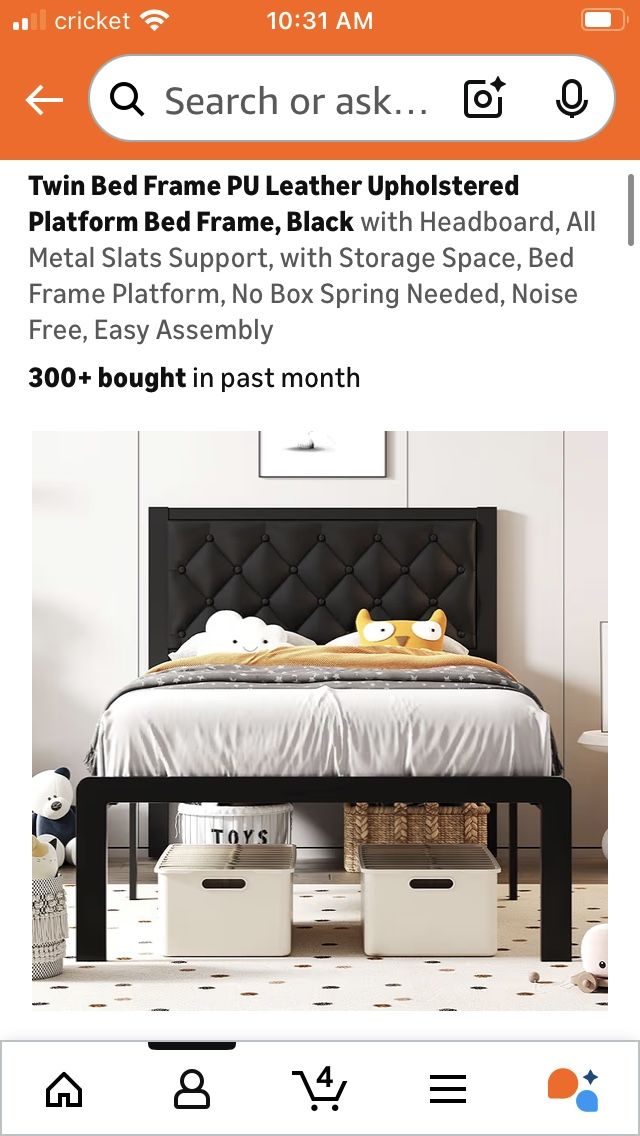 Free Twin Metal Headboard Bed Frame & Metal Box Frame