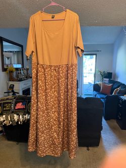 Women's Maxi Dress Floral Two-Tone