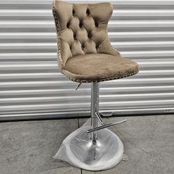Velvet Swivel Bar Stool 