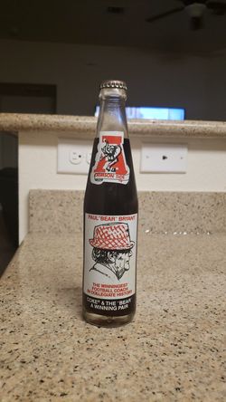 Bear Bryant Crimson Tide 10 oz glass Coke bottle