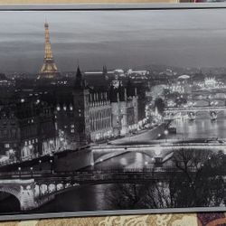 Ikea VILSHULT Paris By Night Canvas 