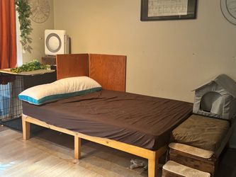 Twin bed frame and mattress