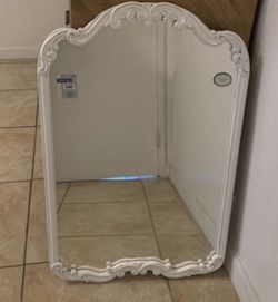 White Farm House Style Mirror