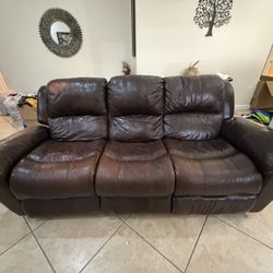 Leather Couch Reclinable