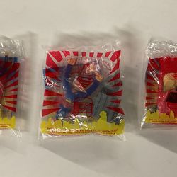 1997 Burger King Kids Club - SUPERMAN Toys Brand New - Sealed Lot Of 3
