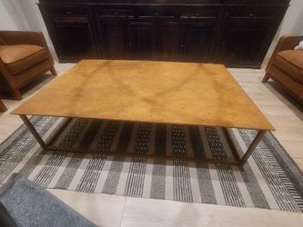 Restoration Hardware Gold Metal Table