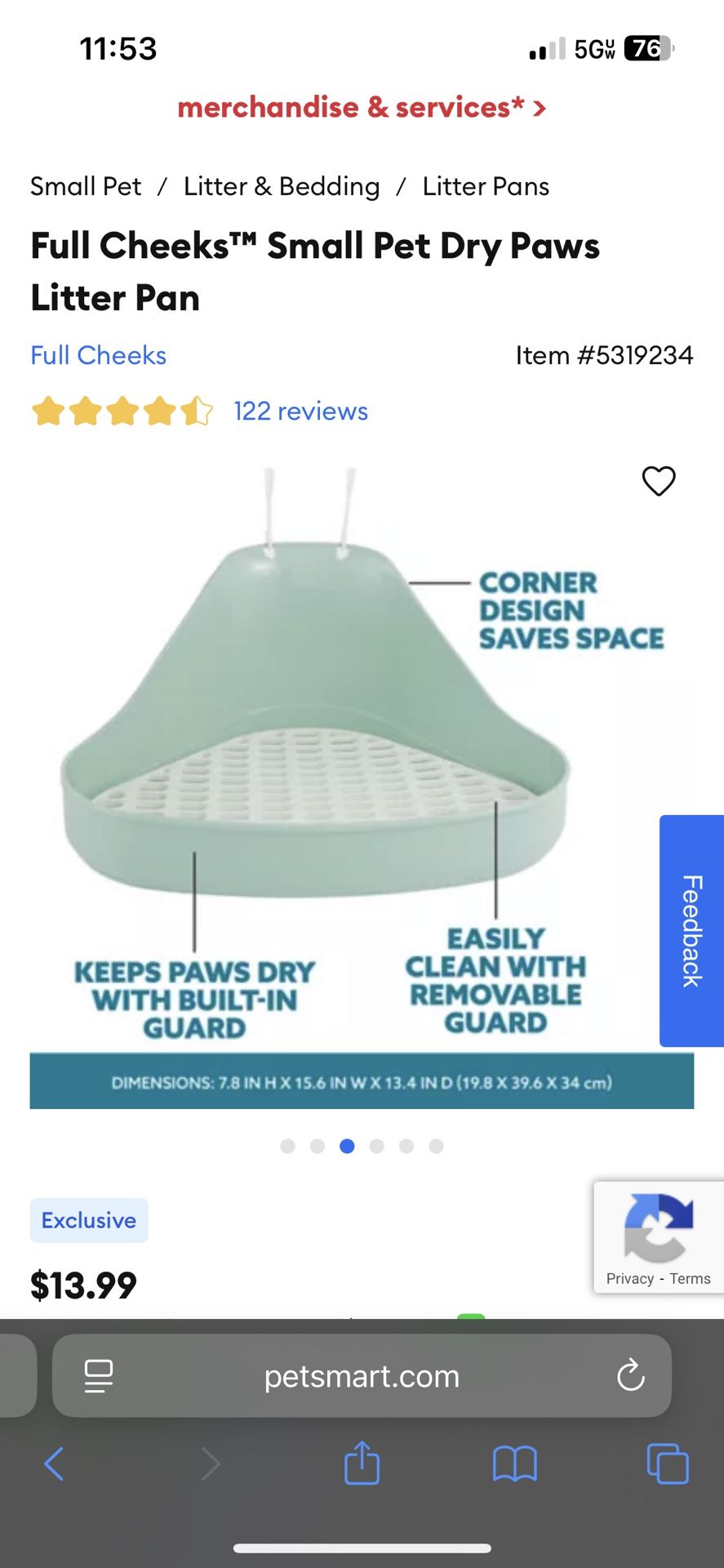 Rabbit Litter Pan