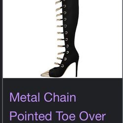 Chain Thigh High Boots 