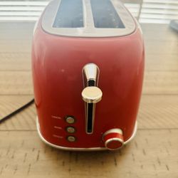 2 Slice Stainless Steel Retro Toaster with 6 Bread Shade Settings
