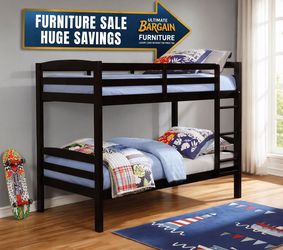 Twin Over Twin Wooden Bunk Bed – Space Saving Design