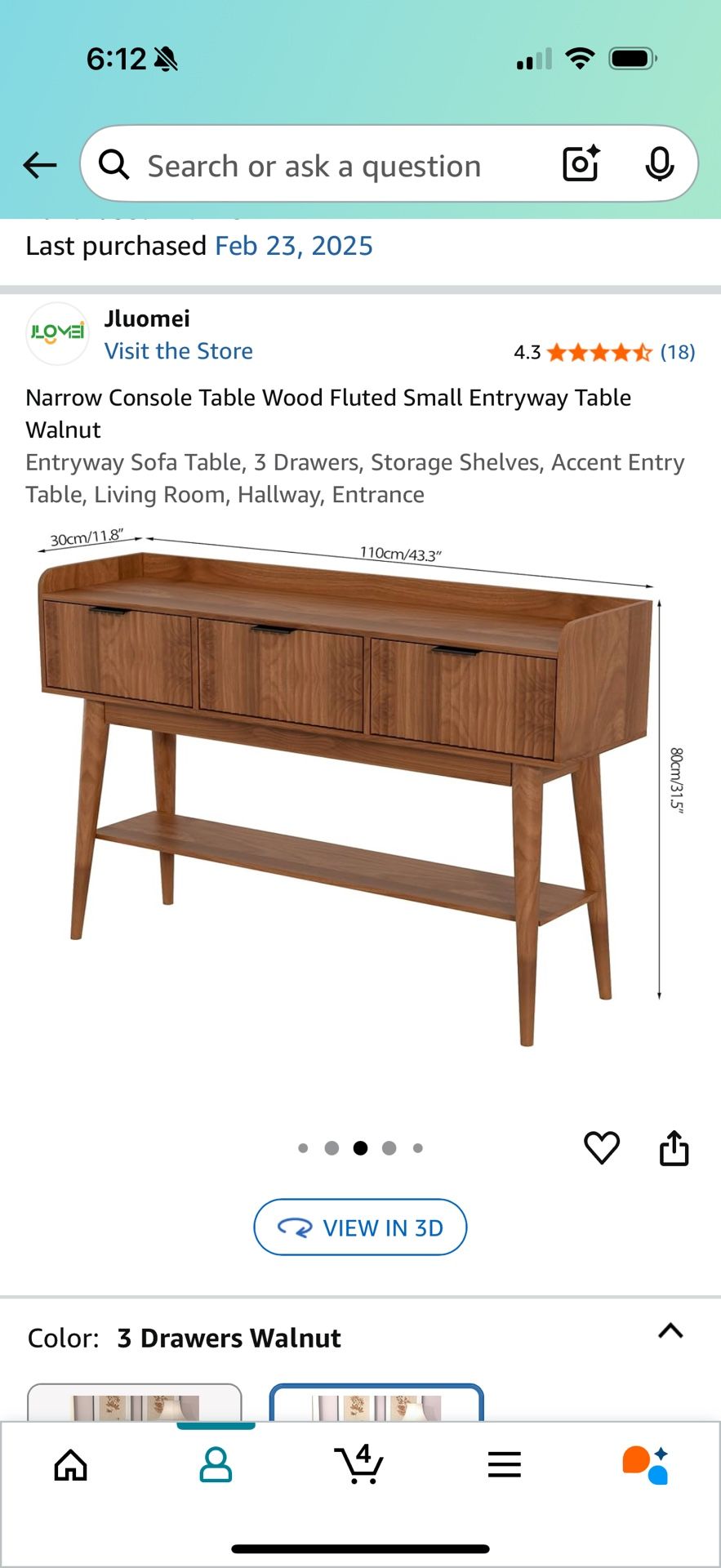 Entry Way Console Table