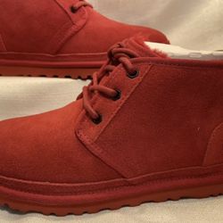 UGG Neumel Samba Red Suede Sheep Wool Women's US 6 NEW