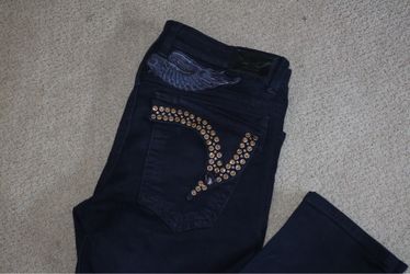 Robin's Jean Gold Brand Black Crystal Embellished Jeans