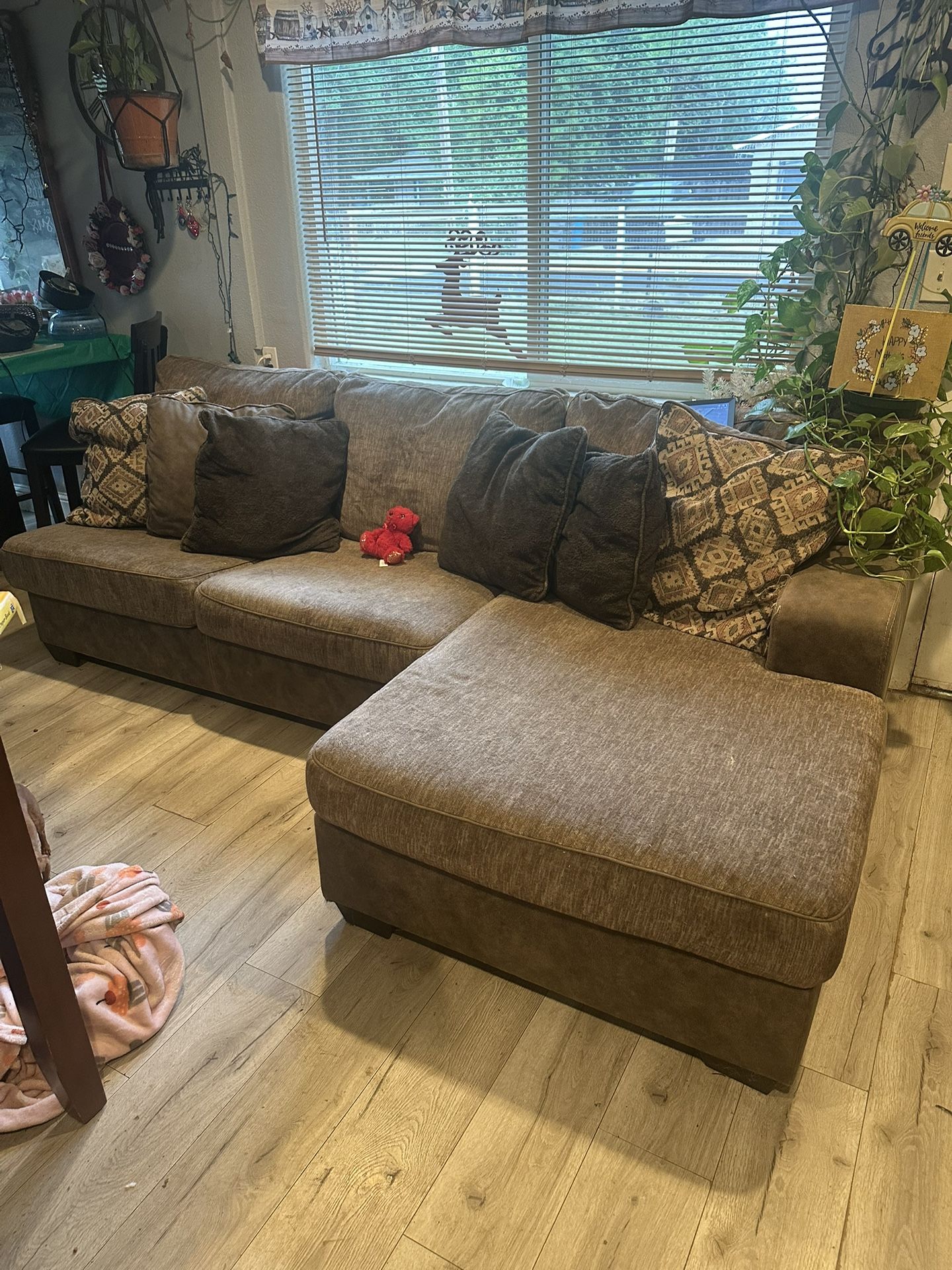 Brown Sectional Sofa Set