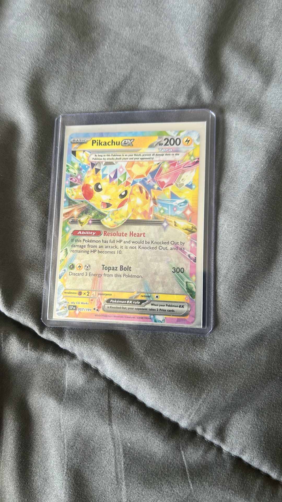 Pikachu ex 057/191 Double Rare Pokemon Surging Sparks