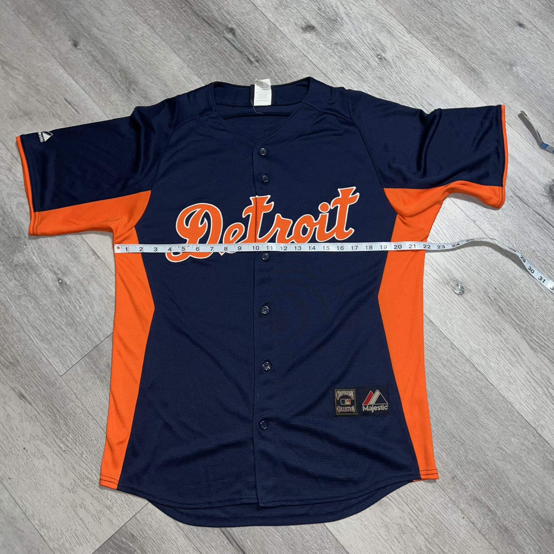 Detroit Tigers Justin Verlander Baseball Jersey Mens Medium Cooperstown Orange
