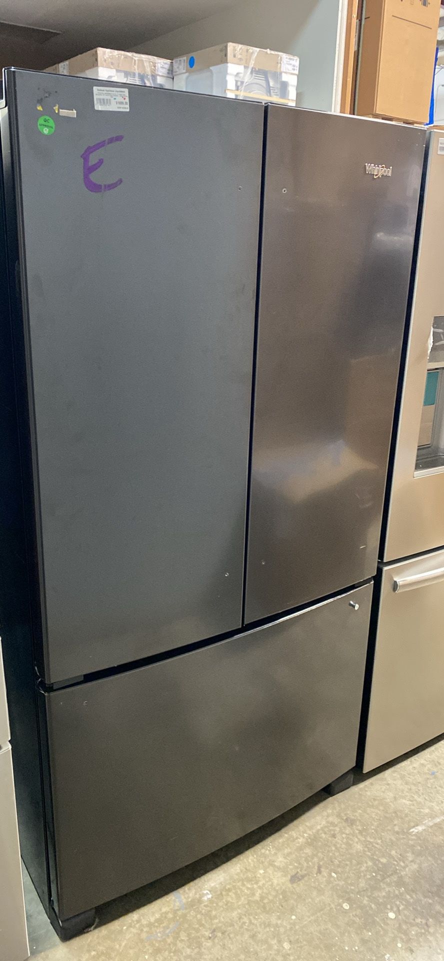 Whirlpool  WRF535SWHV 36 Inch French Door Refrigerator with 25 Cu. Ft. Capacity Garage fridge with factory warranty National Appliance Liquidators Eve