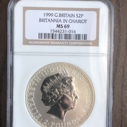 1999 UK 1 Oz Silver Coin 