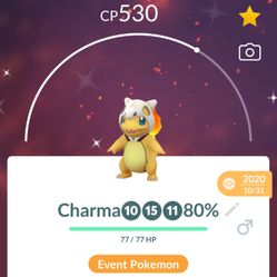 Shiny Charmander ( Cubone Costume) Very Rare!