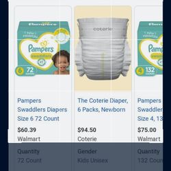 2 Cases Unopened Size6 144ct Diapers Was$130