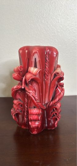 Vintagr hand carved candle