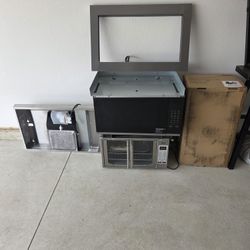 Microwave, With Build In Frame And Front. Hood Vent, Air Fyer