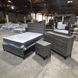 In Stock & Ready For You. Brand New Bedroom Set With Free Mattress And Boxspring 