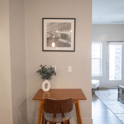 Wooden Desk + Chair 