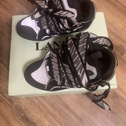 Lanvins Curbs Black and Grey (Reflective) Women's Size 7