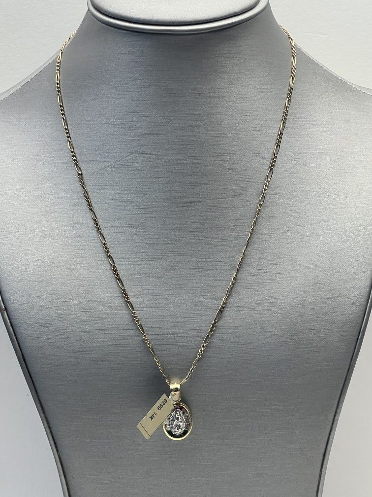 Gold Chain With Charm 14k 20 Inches