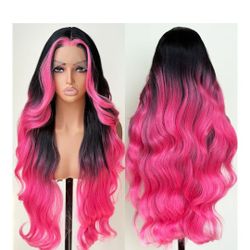 Ombre Pink Wig (Heat Resistant) 