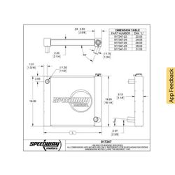Speedway Chevy SBC/BBC Universal Aluminum Radiator, 26 Inch Wide