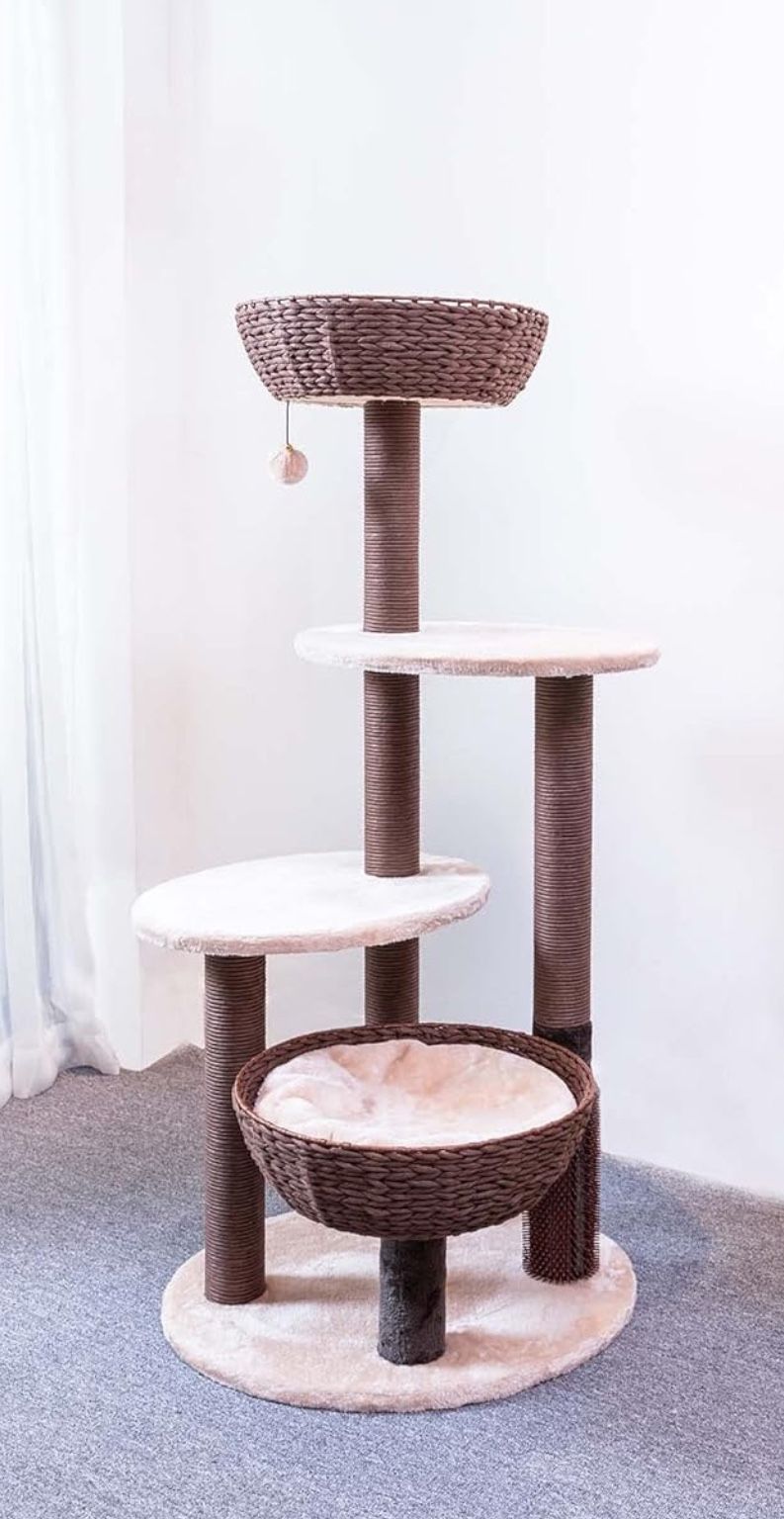 Pink And Brown Cat Tree