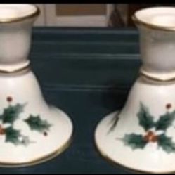 Set of 3" Mikasa Taper Candle Holders