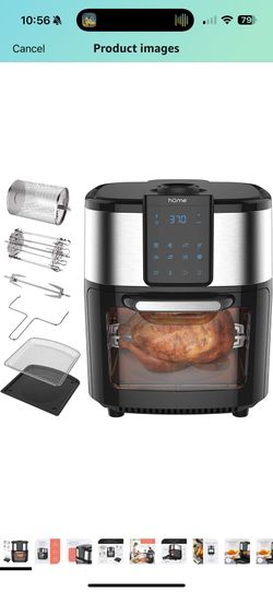 hOmeLabs 11.6 Quart XXL 8-in-1 Air Fryer Oven - Bake, Broil, Dehydrate and More - Complete Set of Dishwasher Safe Accessories Included