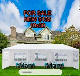 10x30 canopy tent with sidewalls with warranty