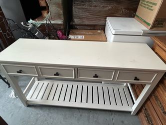 White Entryway Table