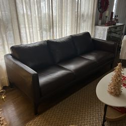 Leather Couch, Espresso