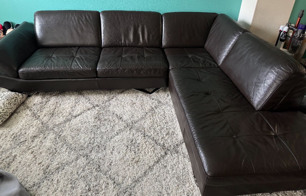 Brown Leather Couch