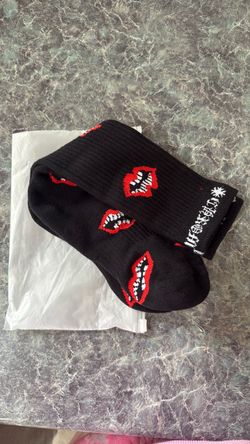 Black Chrome Heart Socks