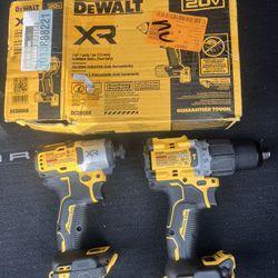 Dewalt 20V XR 1/2” Hammer Drill + 20V XR 1/4” Impact Drill + 20V Lithium Battery ***ALL BRAND NEW***