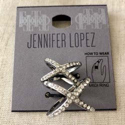 Jennifer Lopez Midi Ring Set, size 7