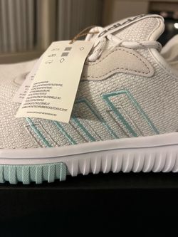 Adidas Sneakers White Teal Low-Top MEN  8.5/  Womens 11